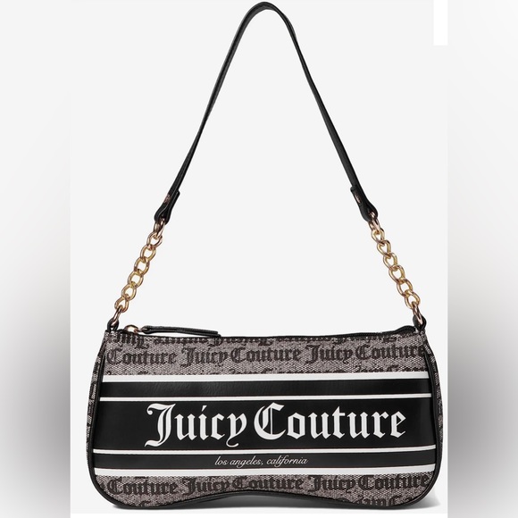 Juicy Couture Handbags - Juicy Couture Black Beige Fashionista Shoulder Bag NWT